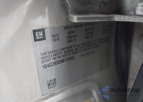 2011 Buick Lacrosse Cxl from USA, damaged, VIN 1G4GC5ED2BF215003